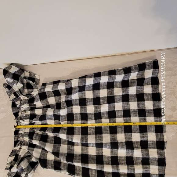 ANTHRO Corey Lynn Calter bloggers fav! off-shoulder gingham summer dress pockets - Picture 8 of 17